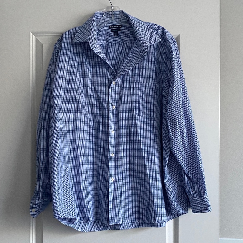Croft & Barrow Men's Light Blue Plaid Shirt